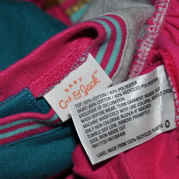 New CAT & JACK Varsity A-Line Dress & Diaper Cover - Picture 7 of 7